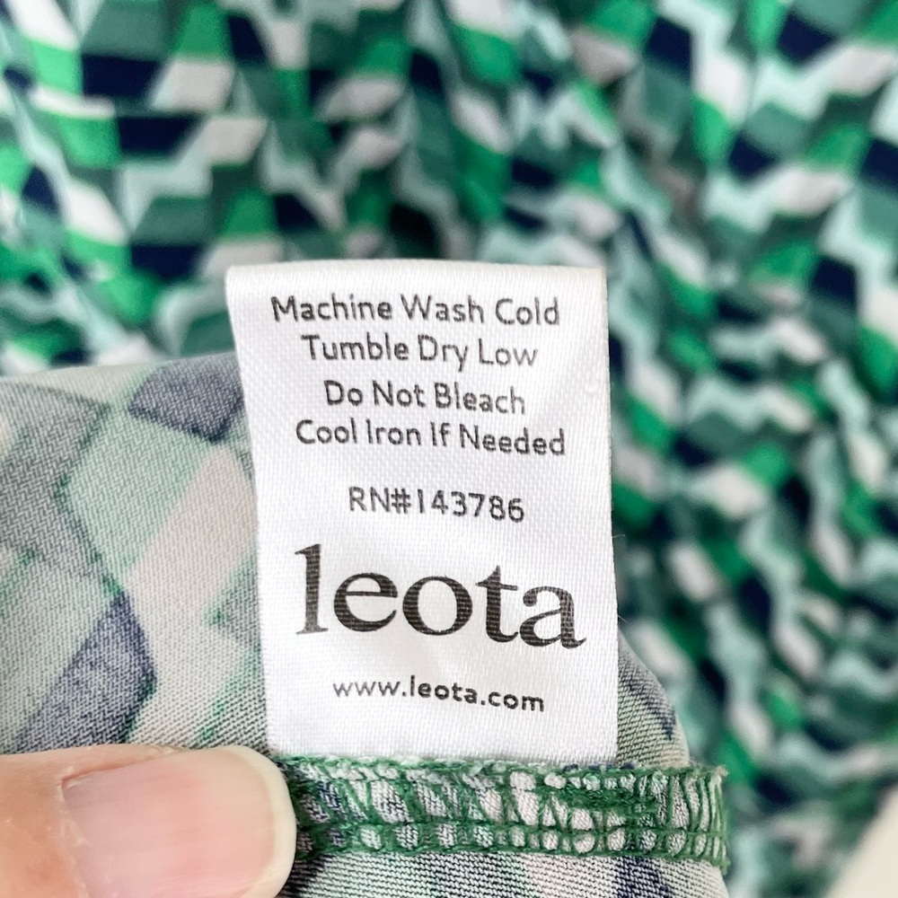 Leota Women's Amiya Faux Wrap Crepe Dress Green Size 1X - Picture 11 of 11